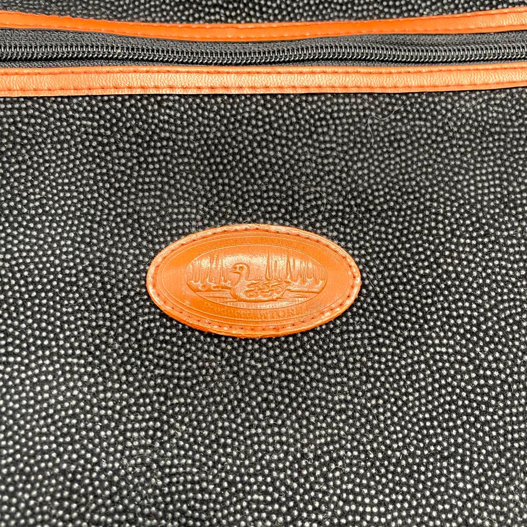 ネイチャーワールド ガーメントバッグ 衣装収納 ハンガー付き スエード 革 黒