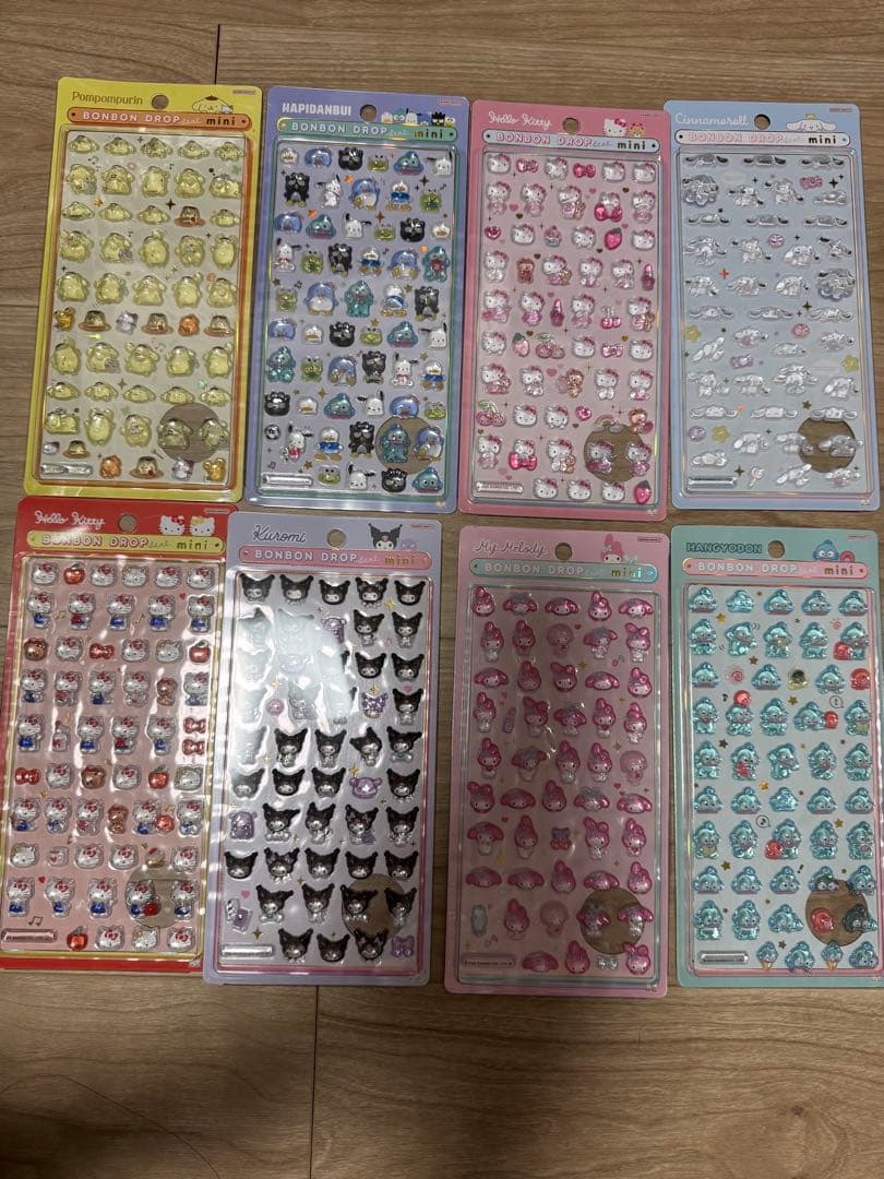 ボンボンドロップシール　ミニ　8種　サンリオ　コンプリート