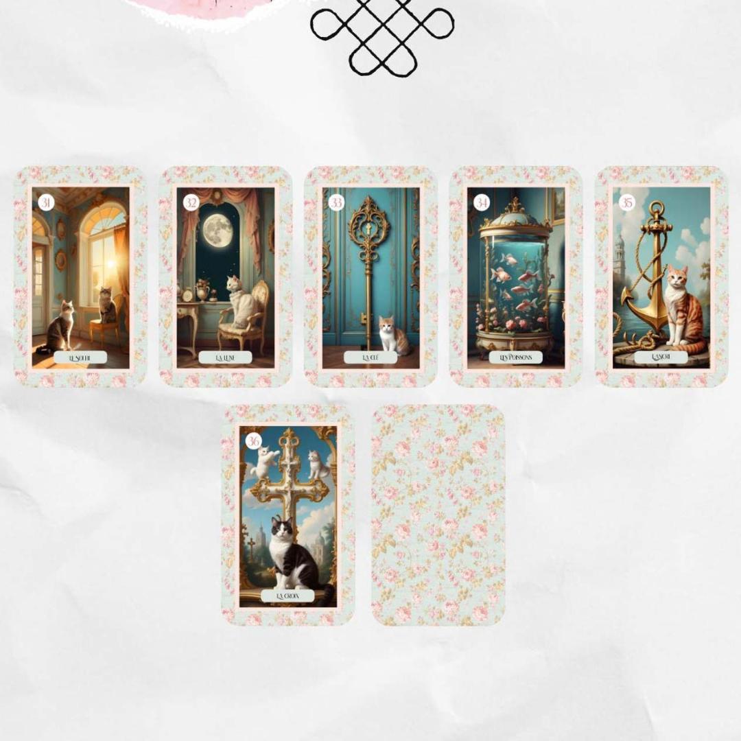 入荷1点のみ✨スペイン作家のキュートデッキ✨柔らか猫ちゃんのルノルマンカード