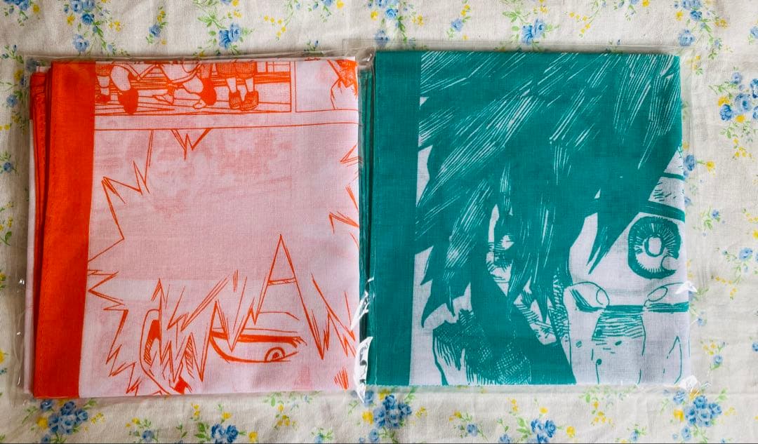 ヒロアカ　泣けるハンカチ　爆豪勝己　緑谷出久　ジャンプショップ　原作絵