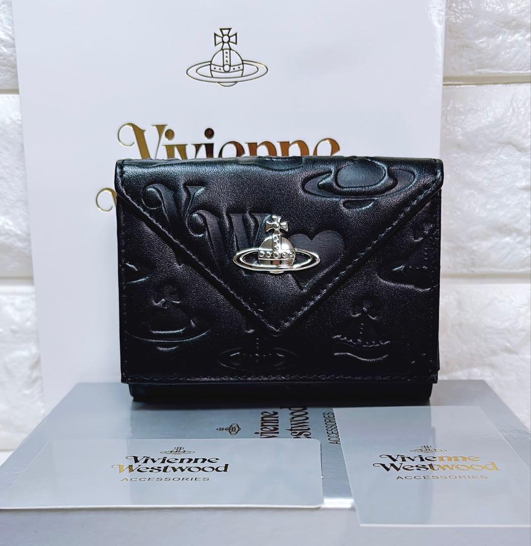 Vivienne Westwood 3つ折り財布 ブラック マット