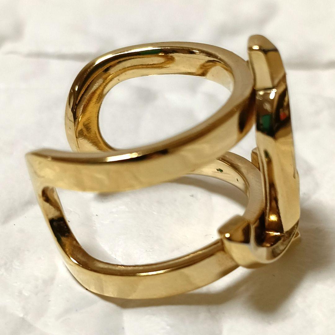 572【美品】JIMMY CHOO JCモノグラムリング 9号 箱 保存袋付き