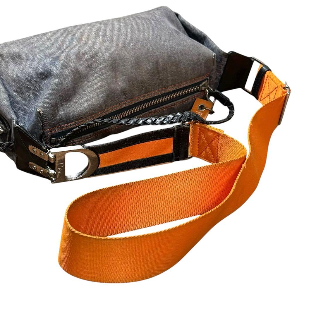 クリスチャンディオール フライト デニム オブリーク ショルダーバッグ