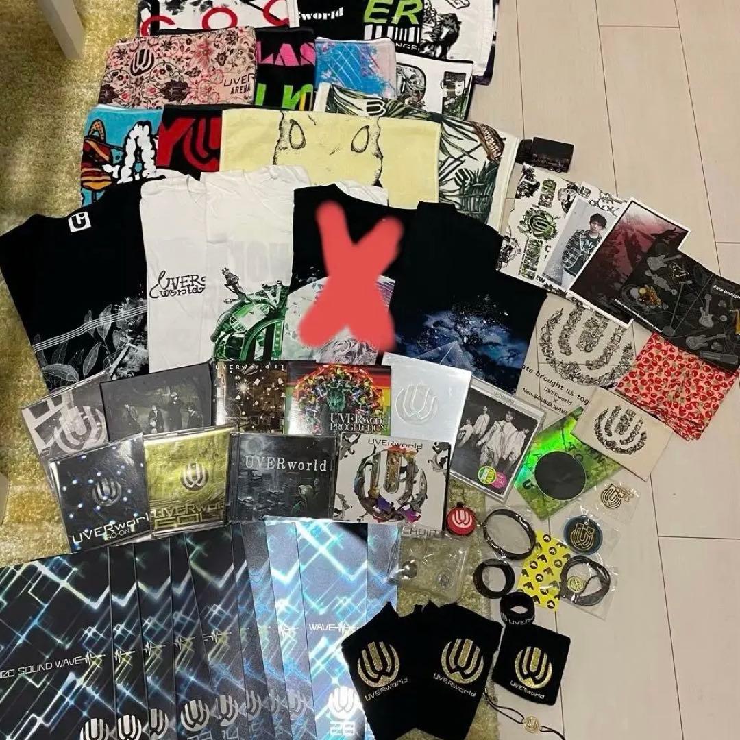 UVERworldグッズセット　CD.Tシャツ.タオル.グローブ等グッズ.会報等