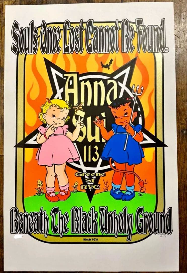 Frank Kozik Anna Sui シルクスクリーンポスターです。