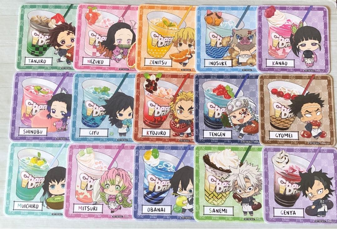 鬼滅の刃　コラボカフェ本舗　きゃらドリ　コースター　コンプリートセット