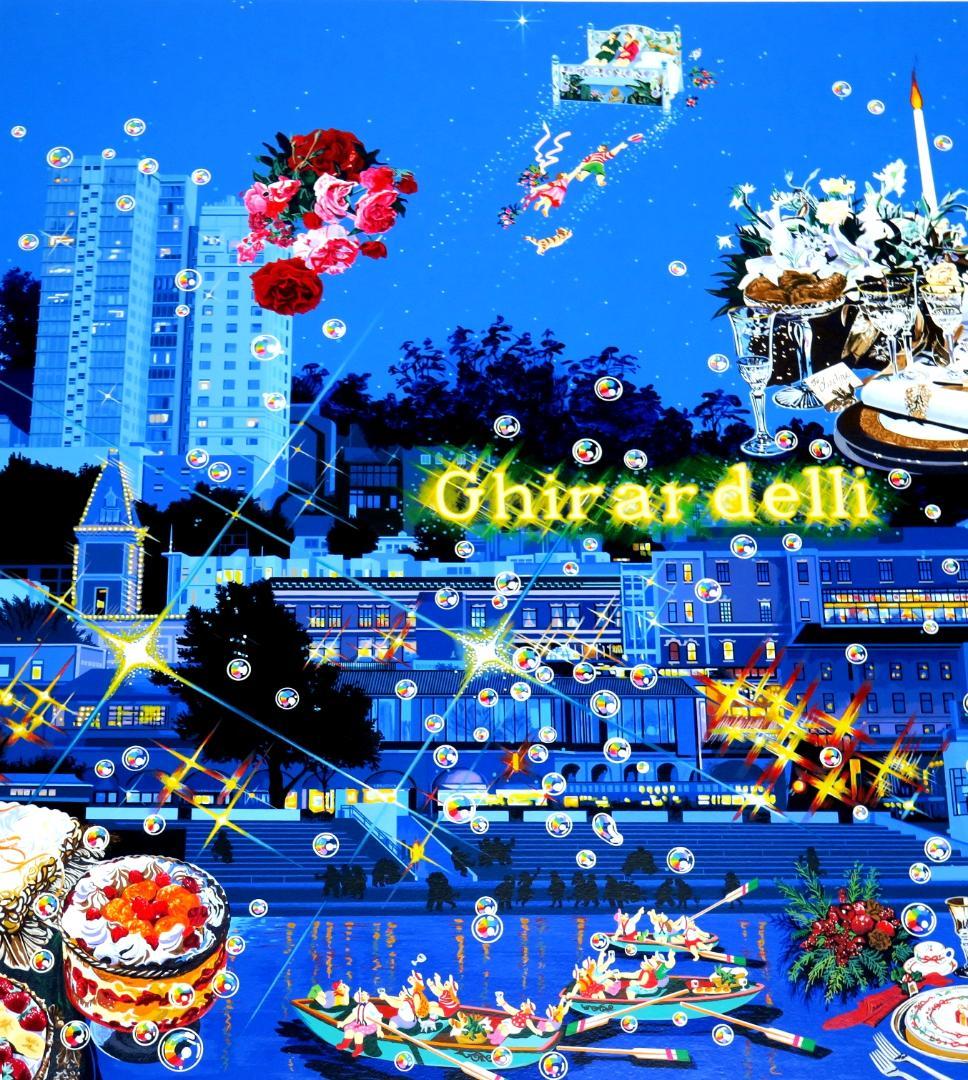 【ヒロ・ヤマガタ】　二人の星　　シルクスクリーンシート　　山形博導　　額装可