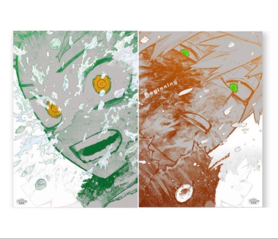 新品未開封　ヒロアカ原画展　A2アートポスター　2枚セット