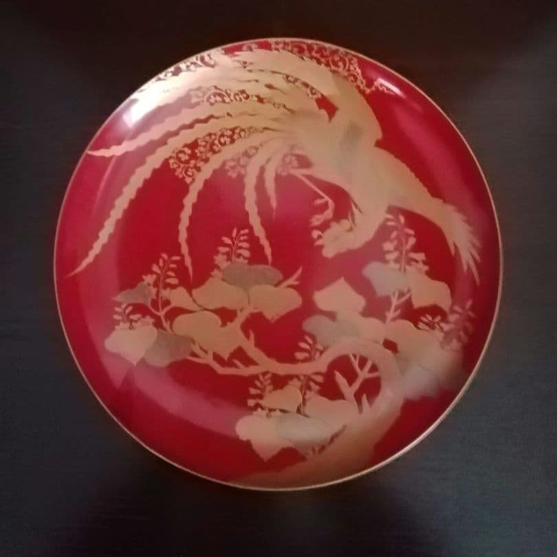 漆工芸　朱漆　金蒔絵　木盃⑥　江戸から明治時代　七組盃のひとつ