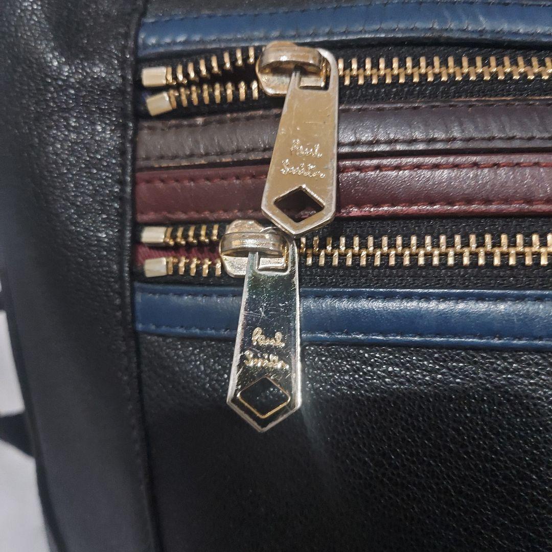 ポールスミス 3way　ビジネスバック シグネチャー　ジップストライプ　ブラック