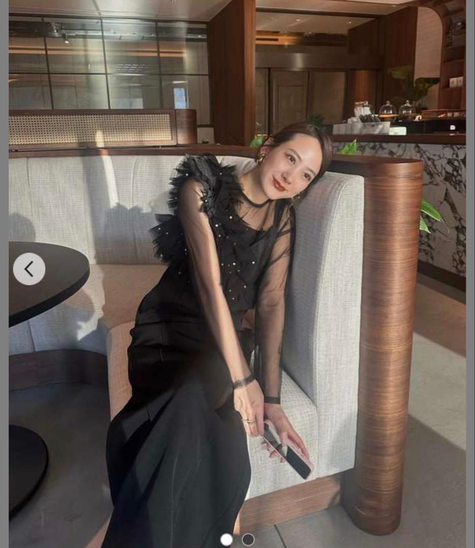 12/15までの価格ですANDRESD pearl bustier dress