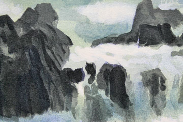 東山魁夷【潮騒】 オリジナル リトグラフ 保証書有り