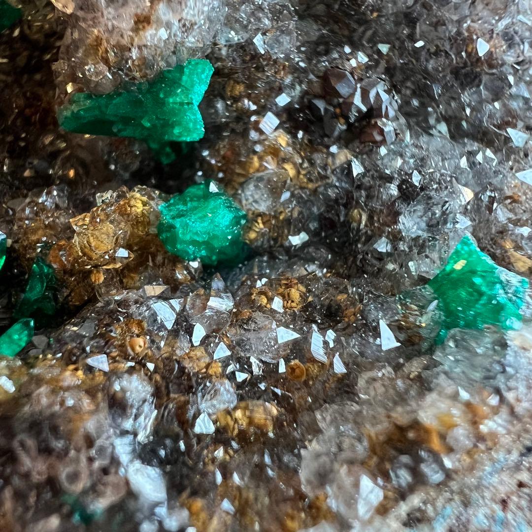 ダイオプテーズ 水晶 共生 鉱物 標本 原石