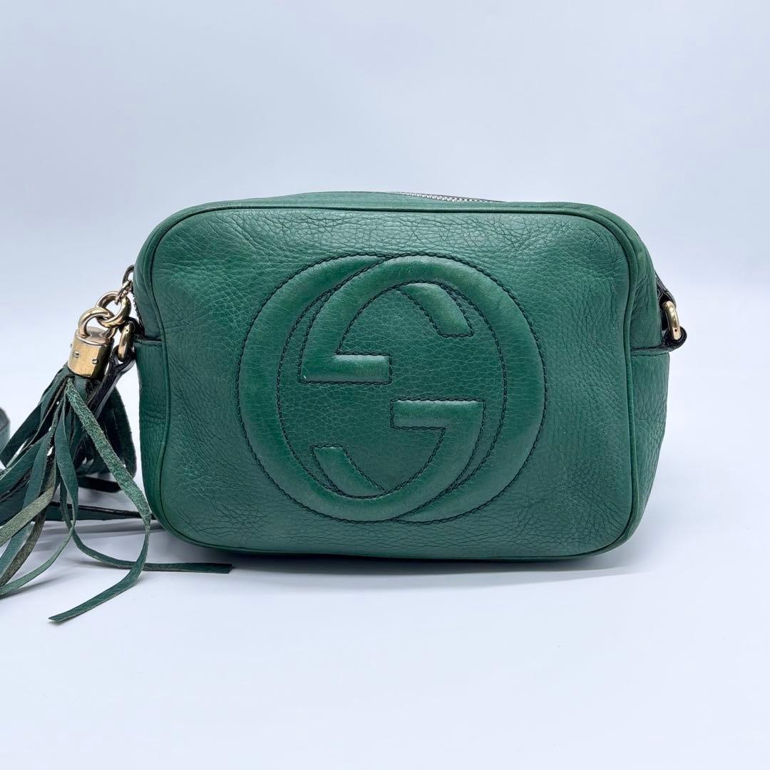 マ*ー様 GUCCI グッチ バッグ ソーホー スモールディスコバッグ グリーン