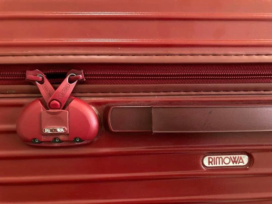 検討RIMOWA レッド ストライプ キャリーケース2輪約70L廃盤軽い男女兼用