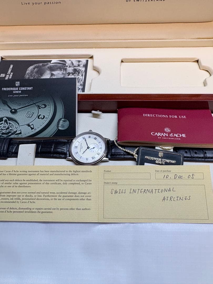 FREDERIQUE CONSTANT 腕時計 クォーツ 純正ベルト