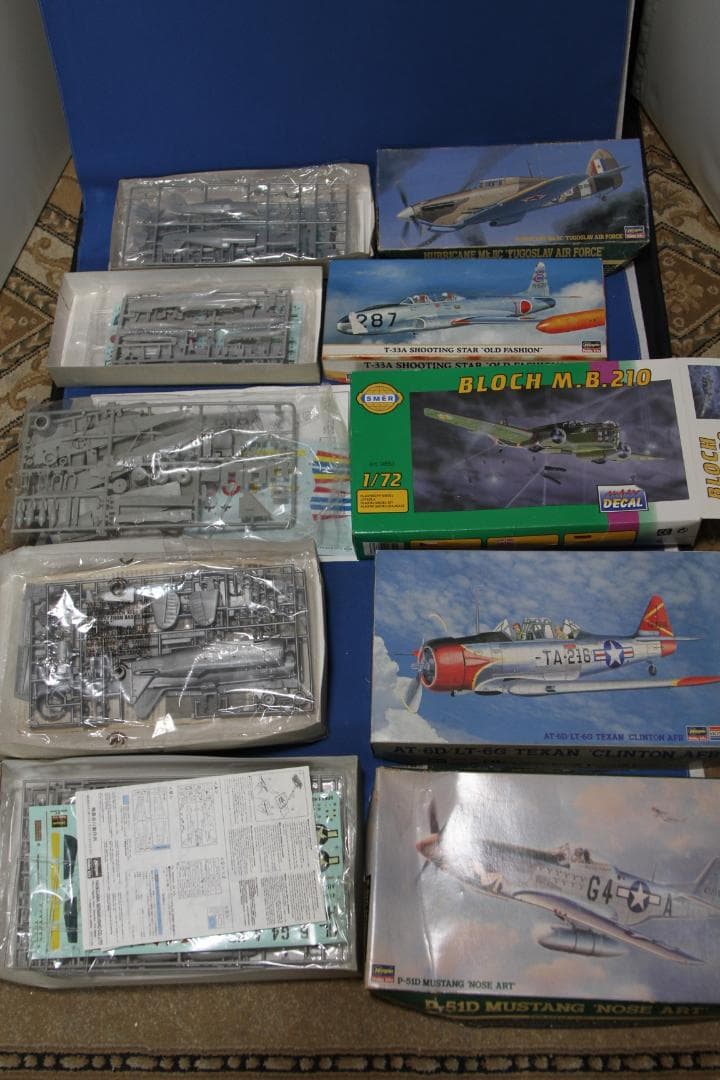 ハセガワ＆SMER　戦闘機　１０機セット（未組立・外箱に難有！1/72＆１/48