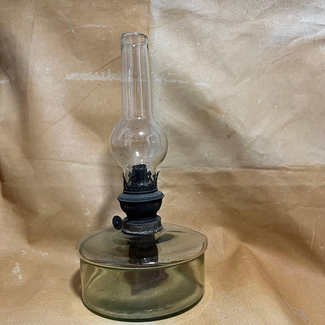 骨董 明治時代 石油ランプ　洋燈