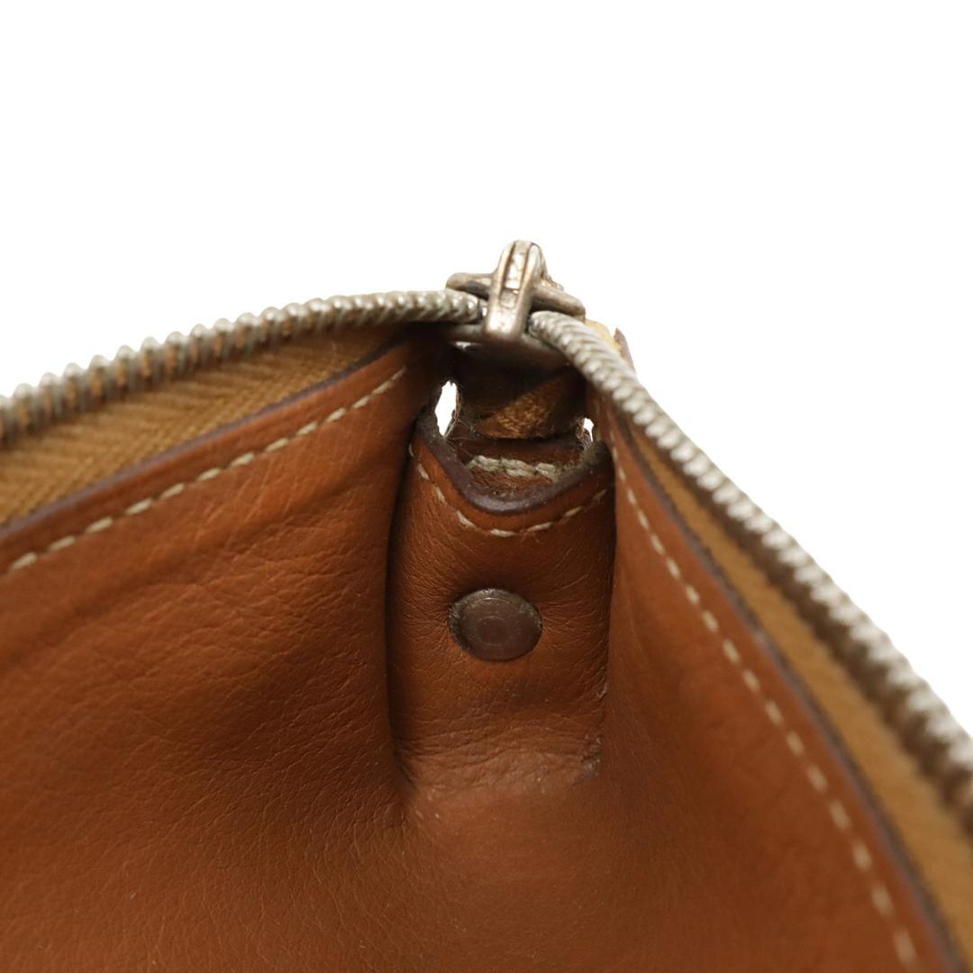 エルメス ピッコロ ペンケース レザー ライトブラウン 茶 シルバー金具 J刻印