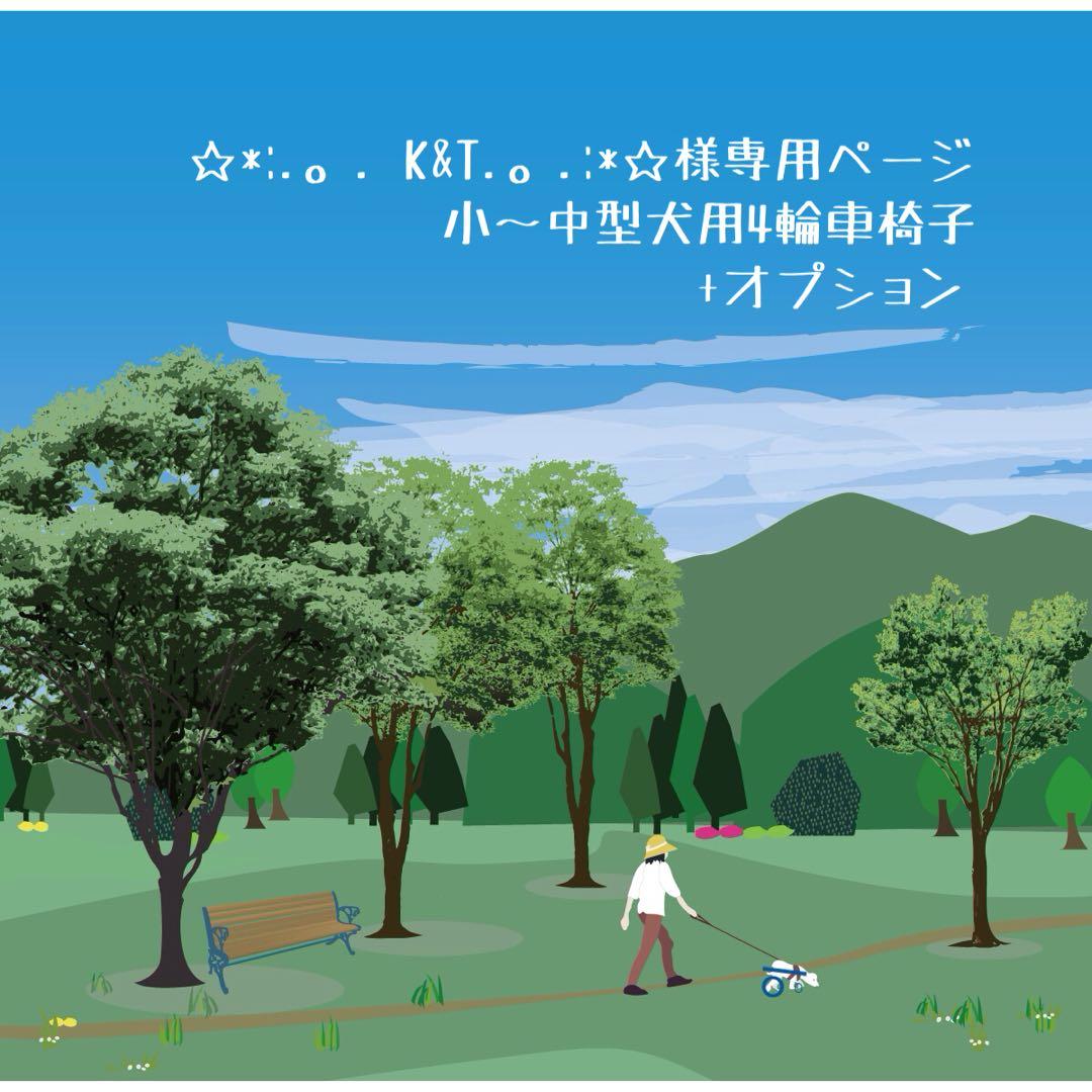 ☆*:.。. K&T.。.:*☆■小型犬用4輪車椅子+オプション