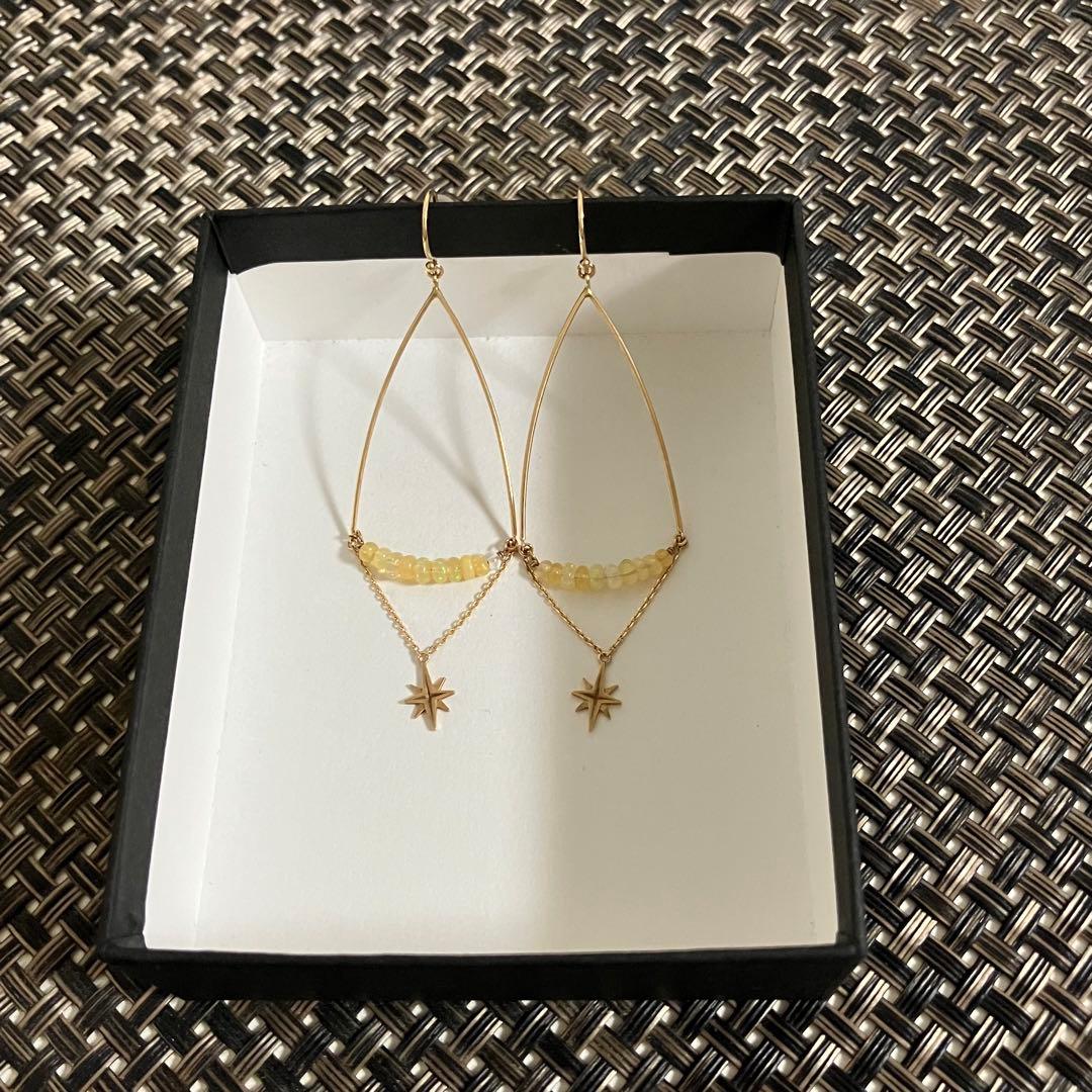 スタージュエリー　K10YG スターモチーフビーズピアス