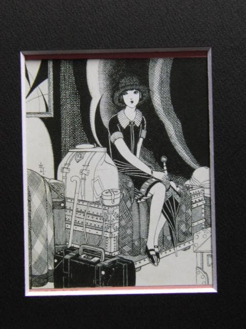 蕗谷虹児、【令女界7】、美人画、希少な画集より、新品高級額・額装付