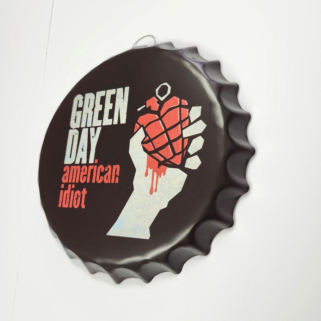 1点限り！金属看板】グリーンデイ american idiot★ブリキ看板グッズ