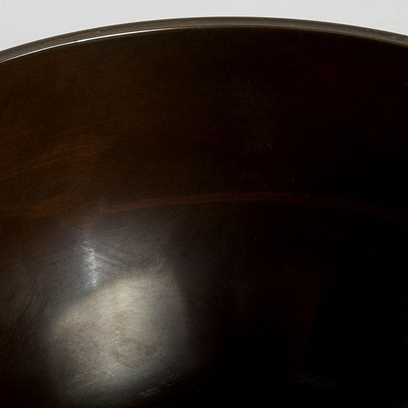 茶道具　高井陵雲造　唐銅　桐紋彫　建水　共箱　C　9434