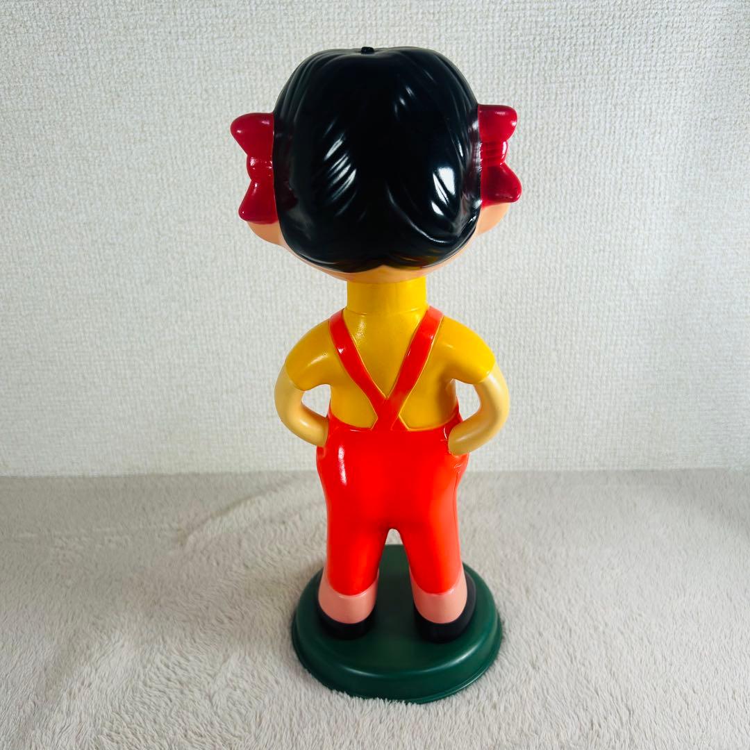 【超希少美品】不二家 首ふりペコちゃん　ソフビフィギア　スプリング　レトロ