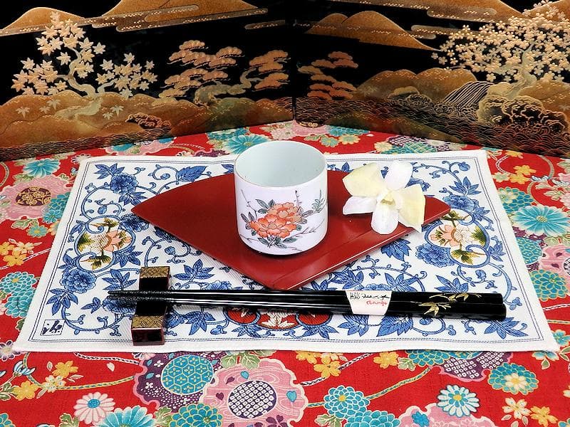 古伊万里　色絵　牡丹の図　猪口　のぞき　C099AS-fbub