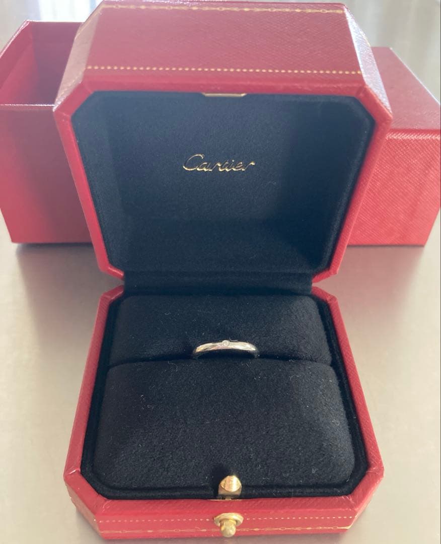正規店購入 Cartier カルティエ プラチナダイヤリング 8号