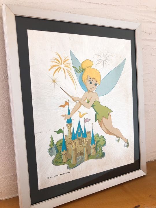 超希少！ティンカーベル　壁飾り　絵装飾品　インテリア　額装　ディズニー　妖精