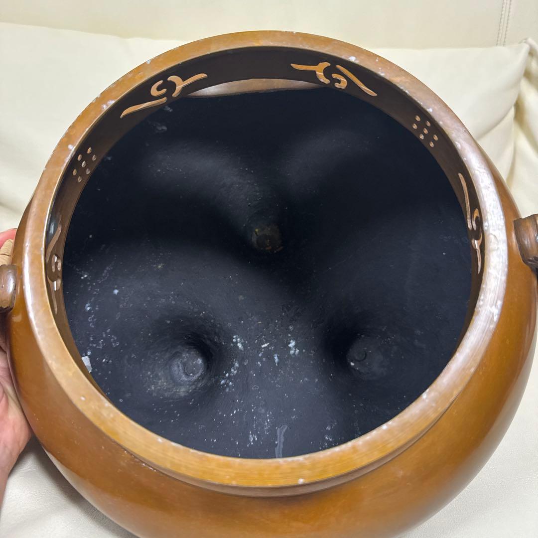 唐銅 鬼面風炉 鋳物 茶道 伝統工芸品