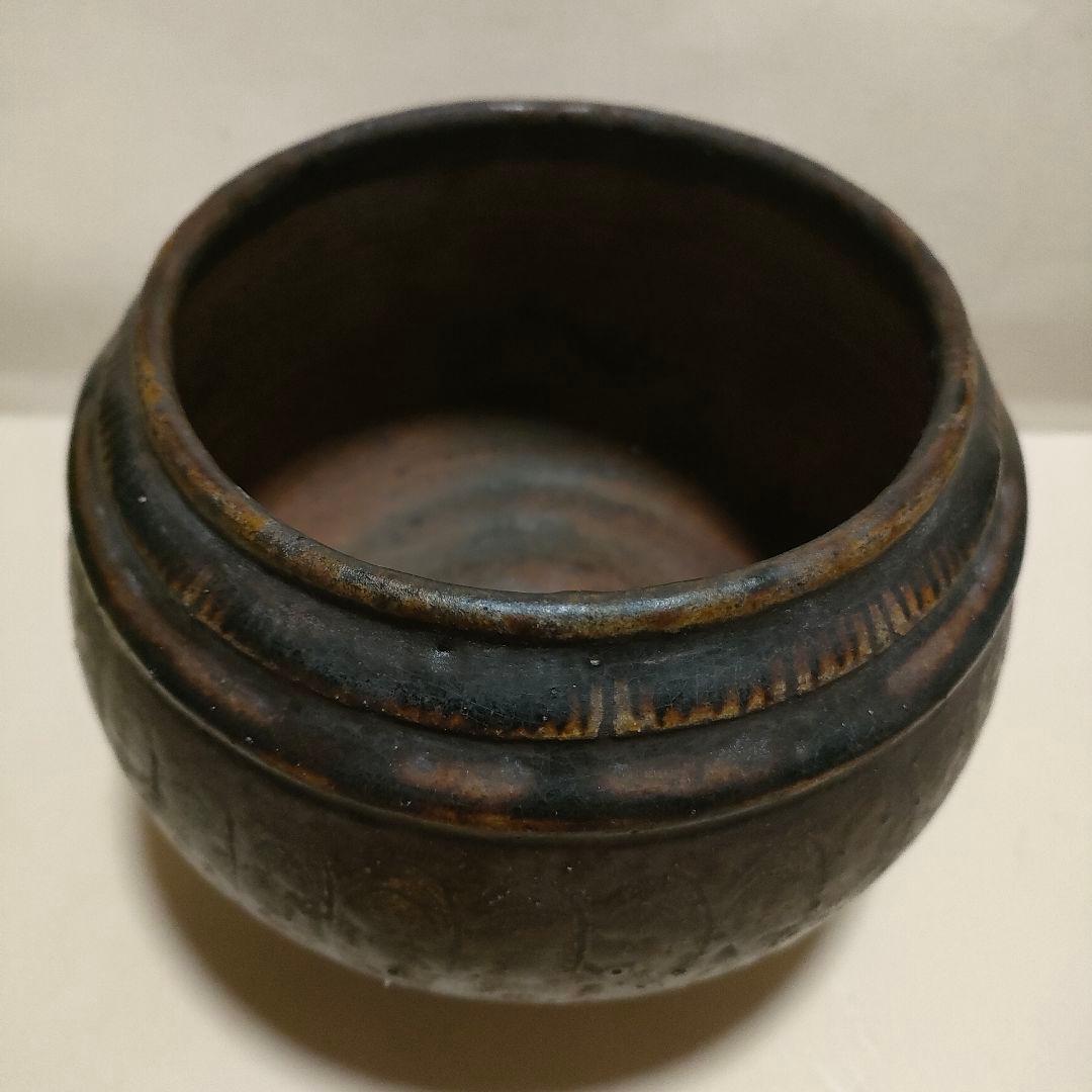 クメール鉄釉壺　11〜12c 骨董アンティーク　カンボジアNo.161