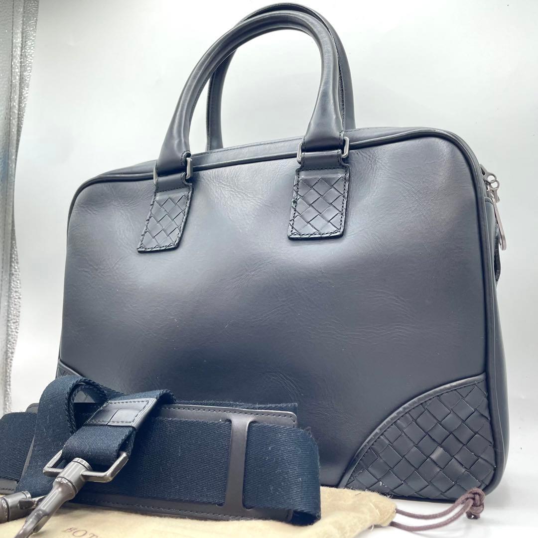 専用！　ボッテガヴェネタ　2way ビジネスバッグ　レザー　イントレチャート　黒