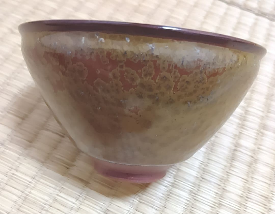 結晶釉　茶碗　茶盌　泉窯　藤山造　釉　骨董品　加藤鍇次郎