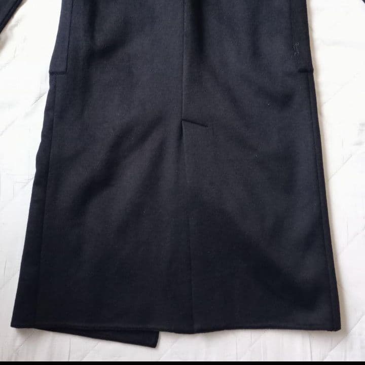 新品　PLST　プラステ　チェスターコート　ベルテッドコート　ウールテンセル　紺