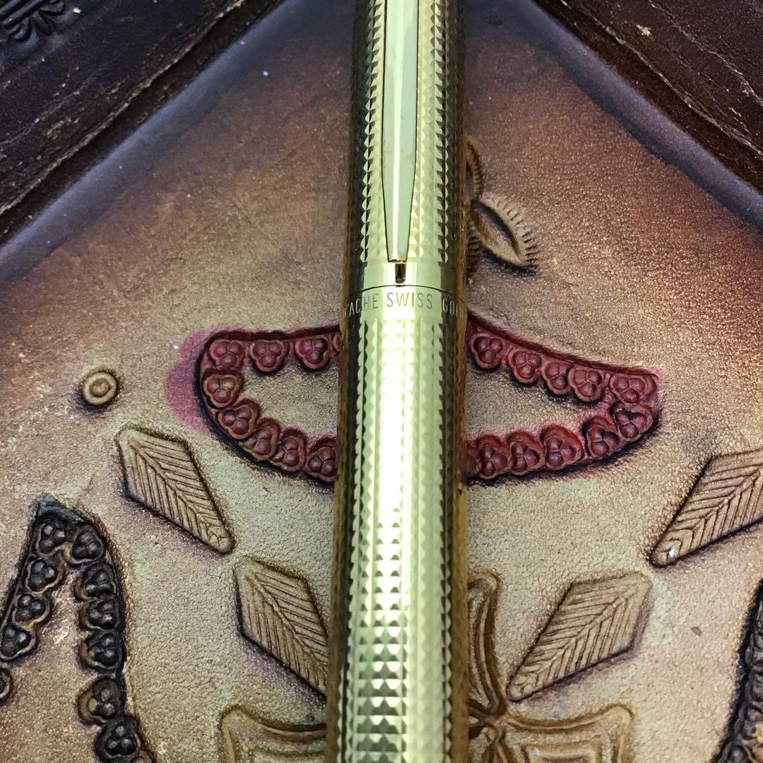 ‼️ビンテージ‼️CARAN d'ACHE カランダッシュ　金張　14金ペン万年筆