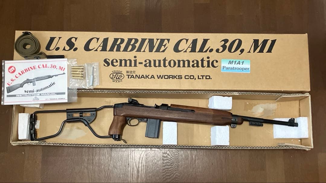 タナカ製U.S.M1カービン パラトルーパー モデルガン 未発火品