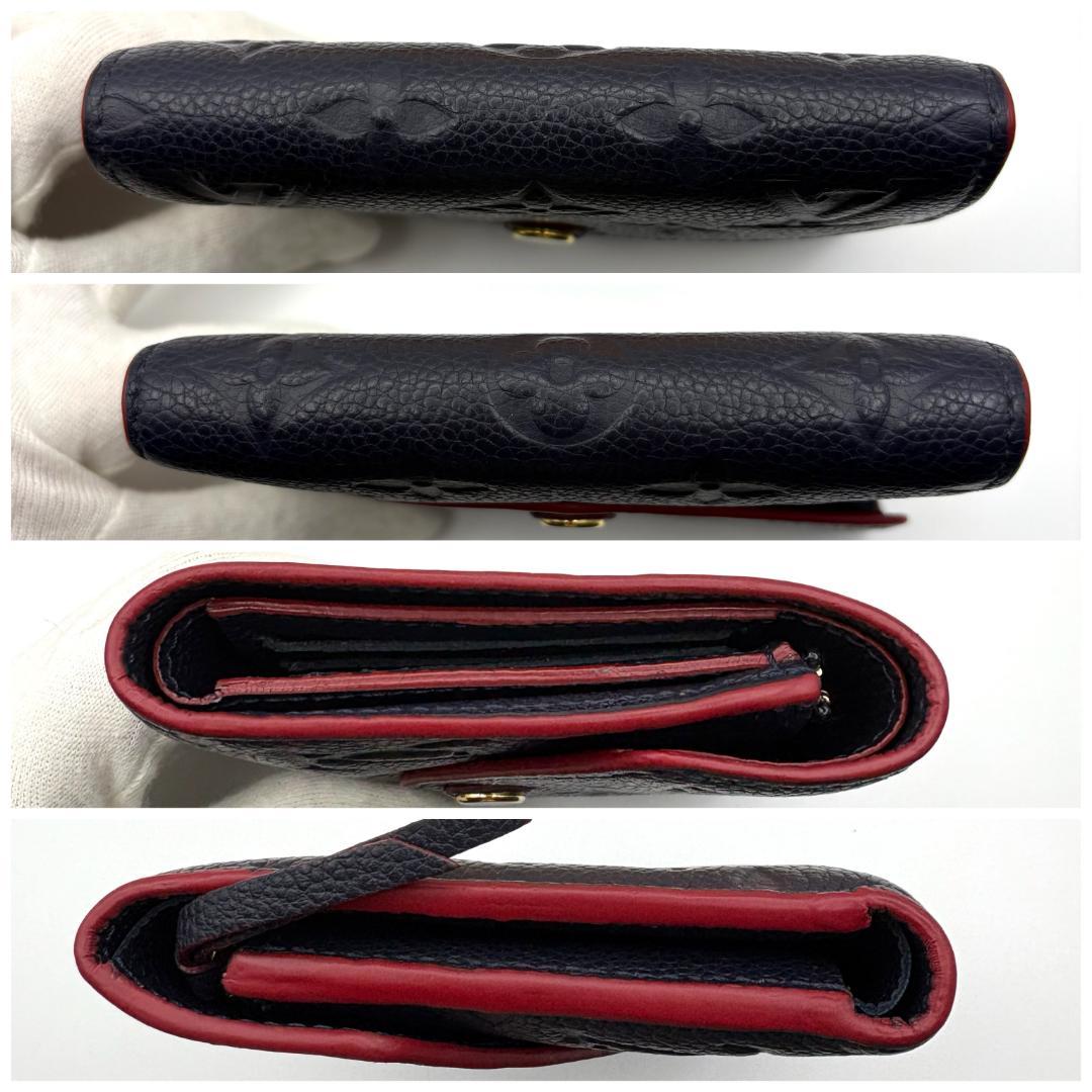 【極美品】ルイヴィトン ヴィクトリーヌ アンプラント マリーヌルージュ 折財布