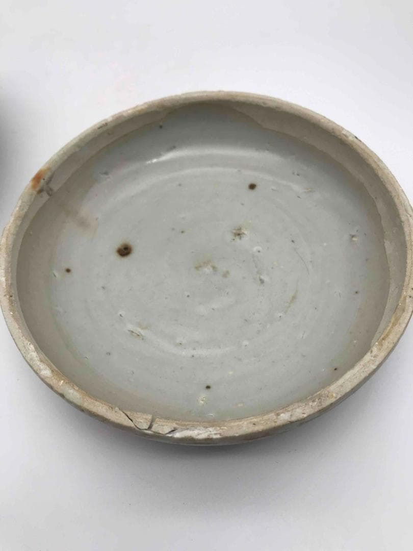 明時代　紅綠彩祥瑞蓮池花卉文　五彩印泥合子　香盒　香合　茶道具(C-37)