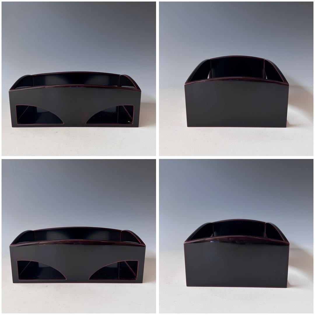 茶道具　輪島塗　而妙斎好写　独楽透し　煙草盆　橋田勝博　共箱　漆器　茶事　稽古