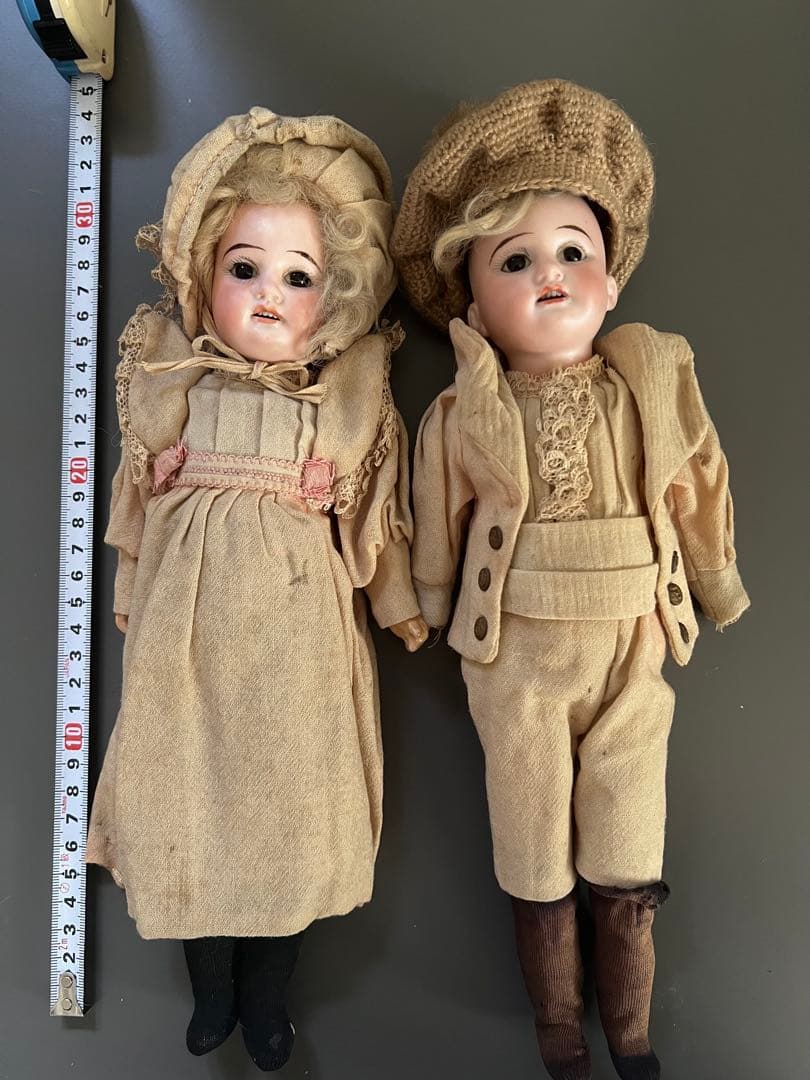 【アンティーク】ドイツ製ビスクドールアーモンドマルセル1894ペア