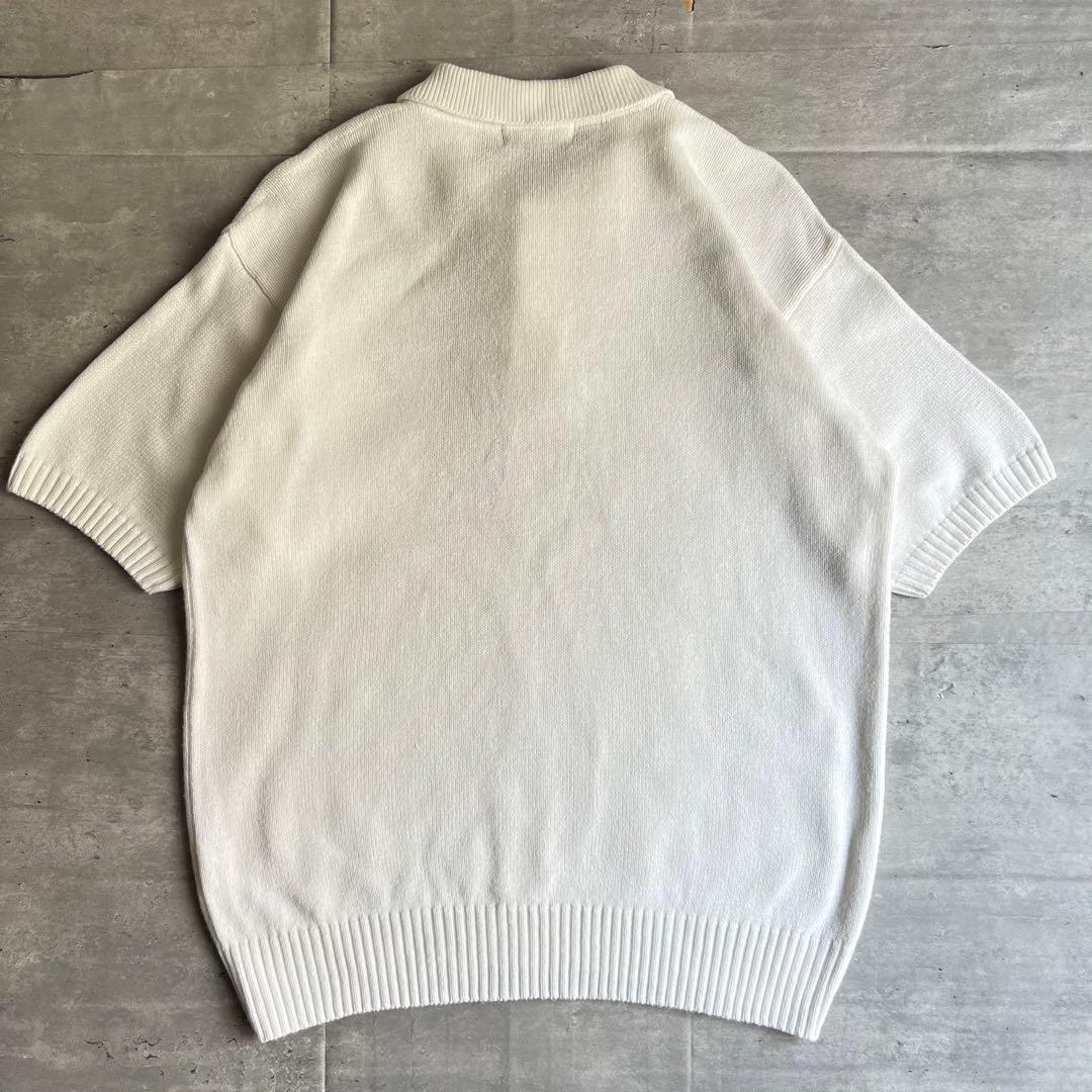 Ralph Lauren　ラルフローレン　サマーニット　ポロシャツ　刺繍ロゴ　M