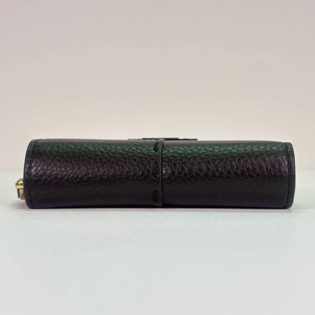 【箱付き】 Tory Burch 二つ折り財布 ラウンドファスナー ブラック