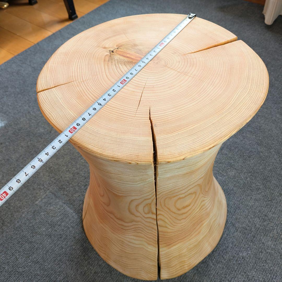 outdoorman　檜⑤　丸太　椅子　スツール　高さ約40㎝