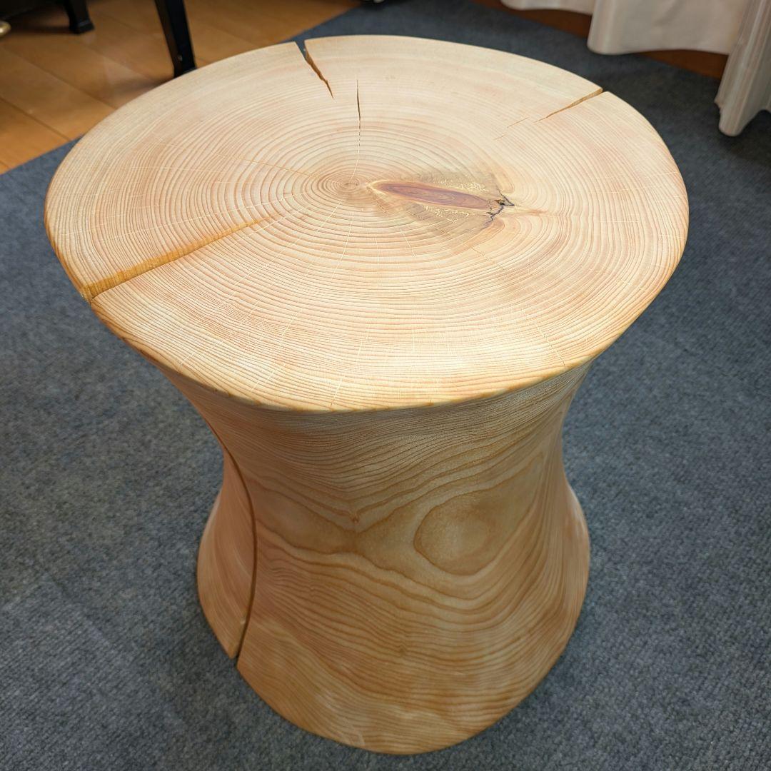 outdoorman　檜⑤　丸太　椅子　スツール　高さ約40㎝