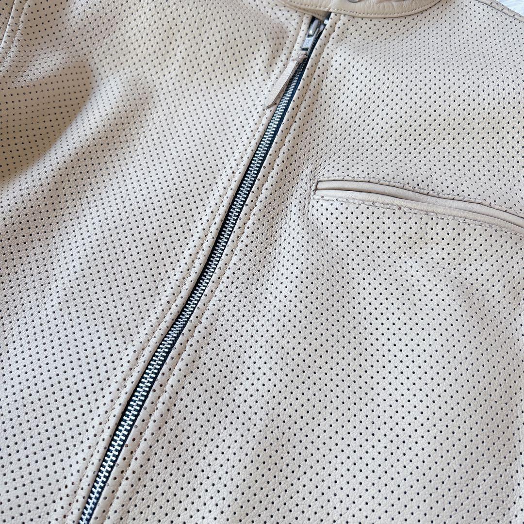 美品 ハーレーダビッドソン レザージャケット シングルライダース パンチング L