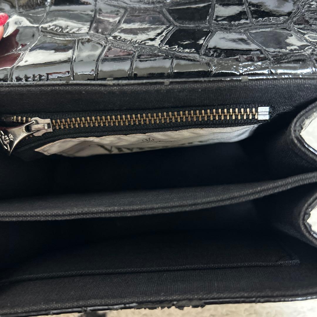 廃盤 ヴィヴィアンウエストウッド 黒 クロコ型 ショルダーバッグ y2k