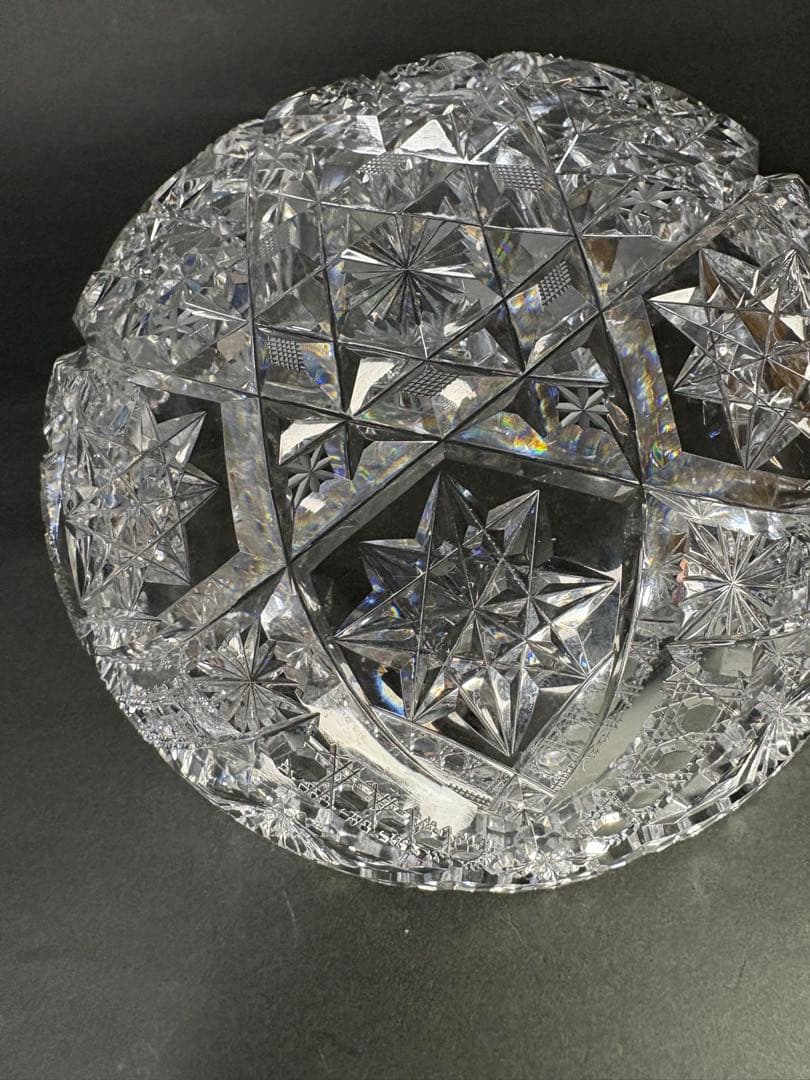 作者不詳クリスタルガラスギヤマン細密文様鉢